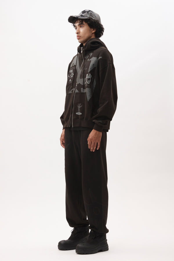P.A.M. Post Work Zip Thru Hooded Sweat