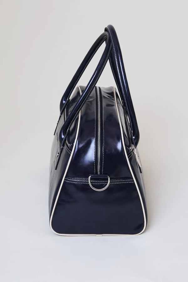PEACHY DEN Bowler Bag - Blueberry