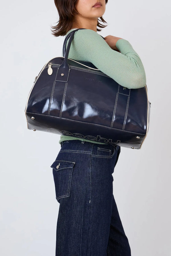 PEACHY DEN Bowler Bag - Blueberry