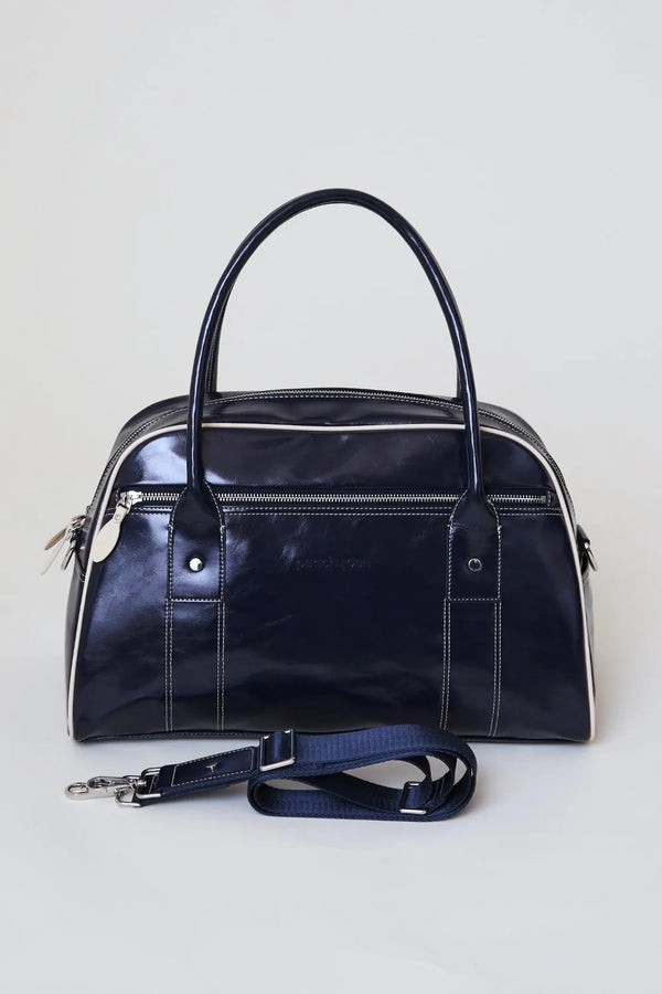 PEACHY DEN Bowler Bag - Blueberry