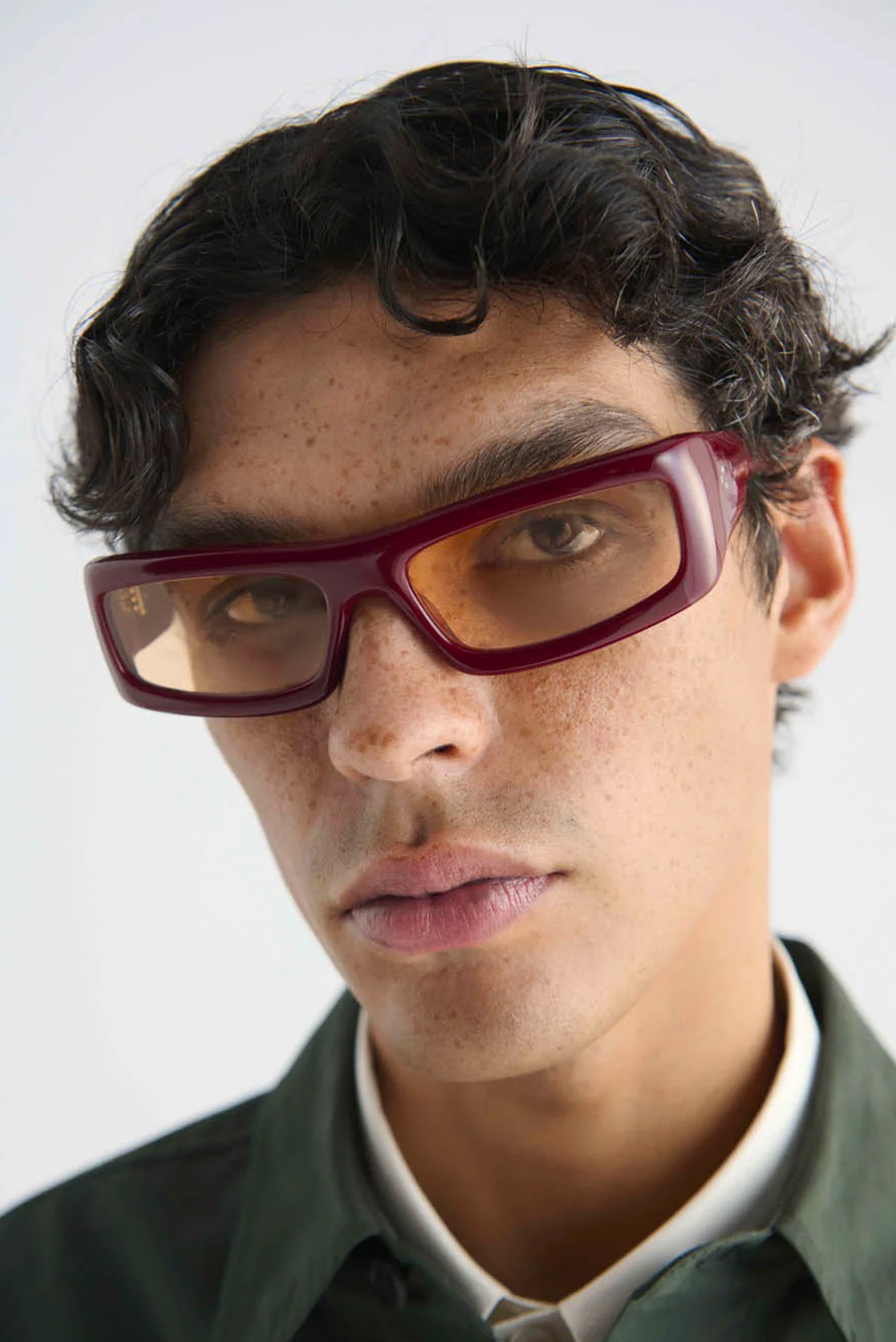 PORT TANGER Daryan Sunglasses - Carmesi Acetate/Amber Lens