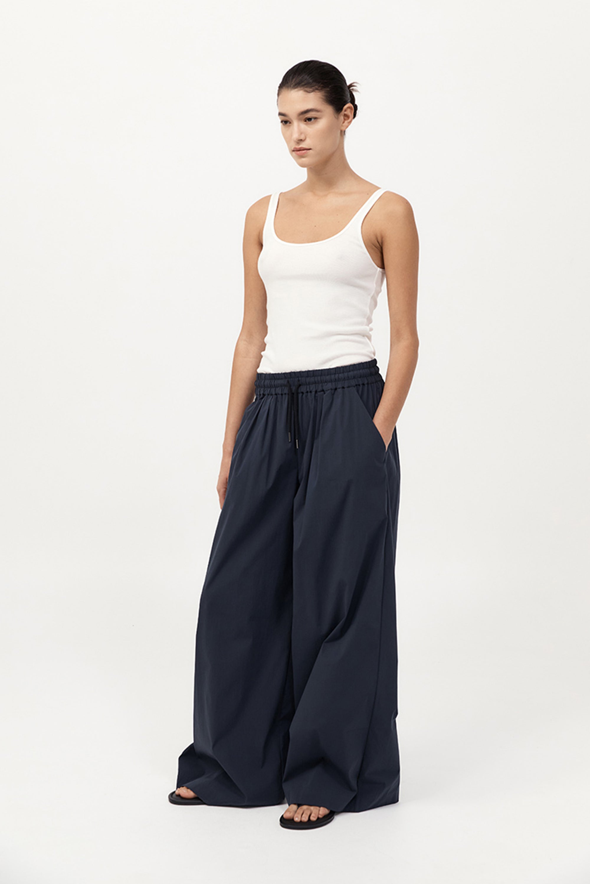 ST. AGNI Everyday Drawstring Pant - Dark Ink