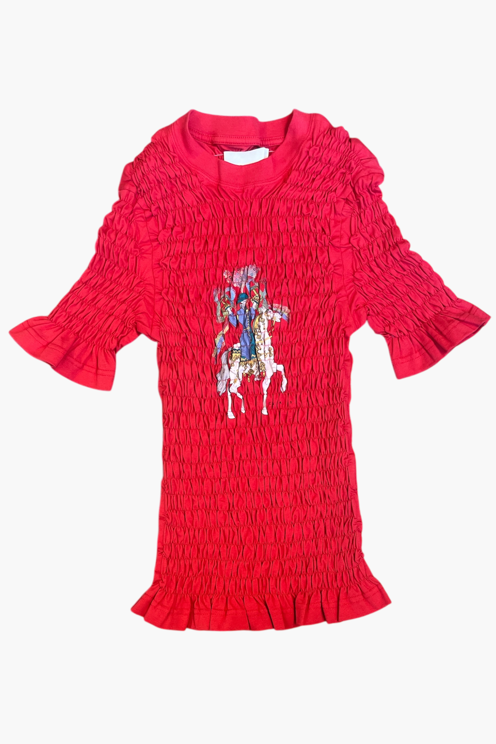 CONNER IVES Camelot Shirred T-Shirt - Red