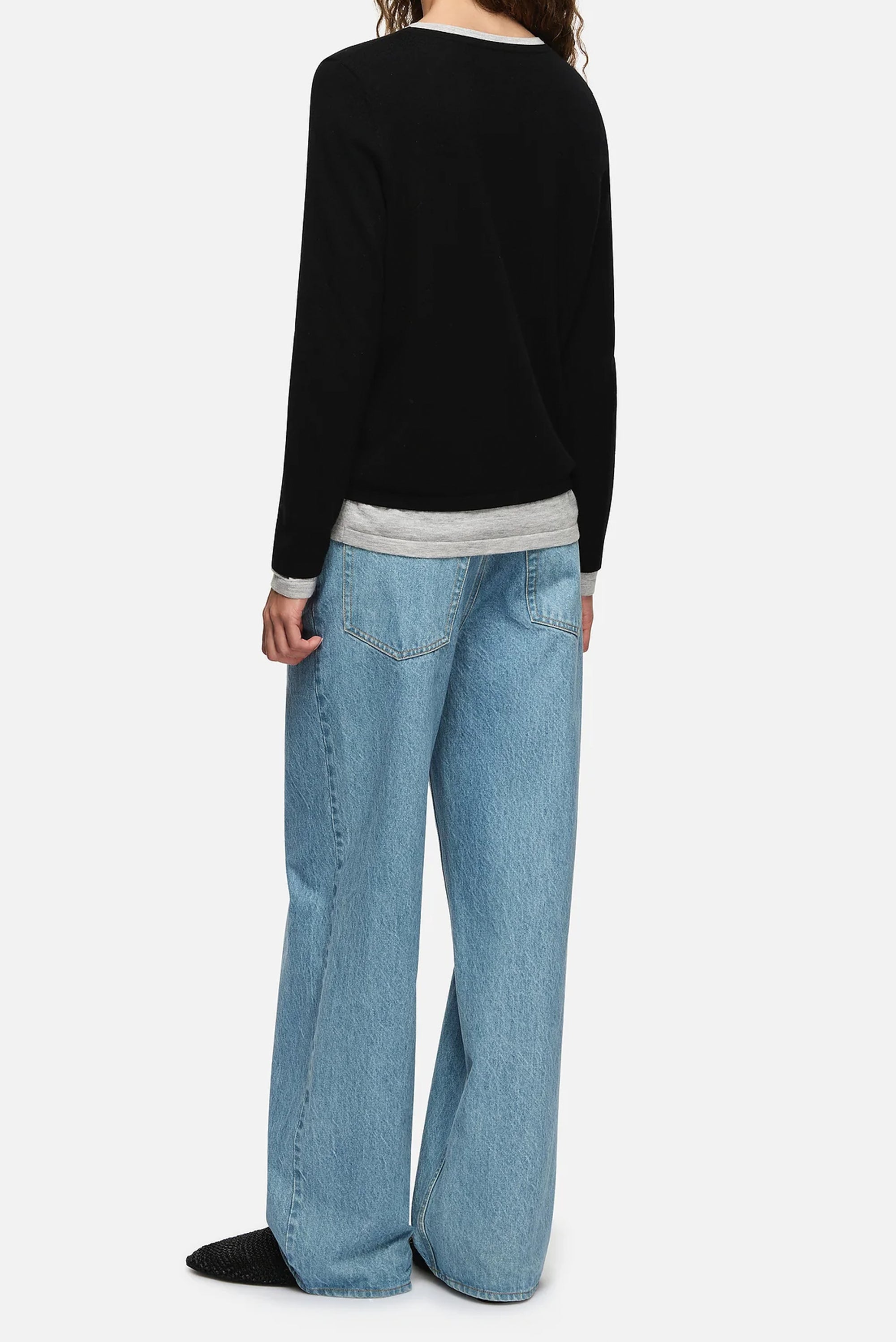 Amber Layered Sweater - Black