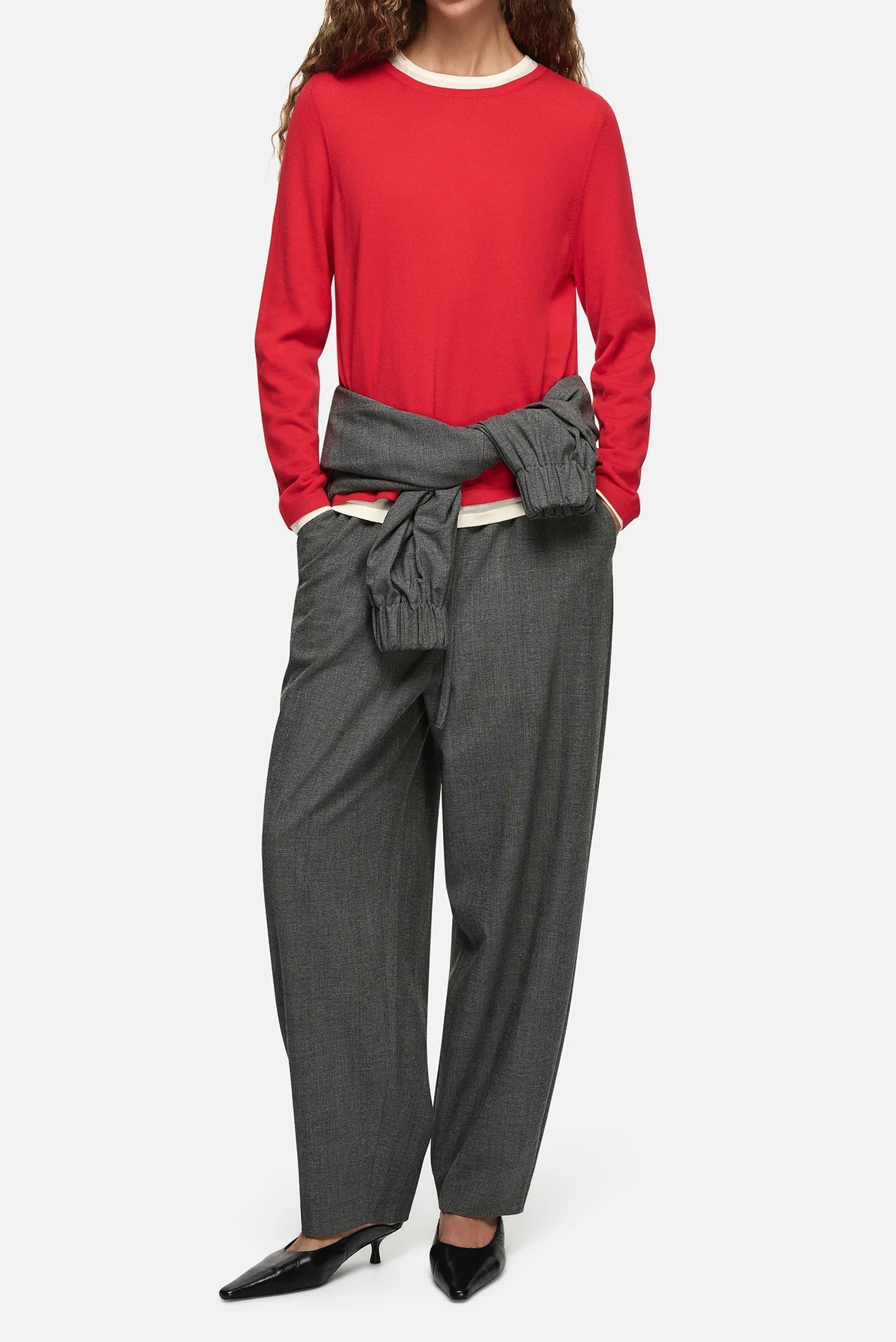 Amber Layered Sweater - Red