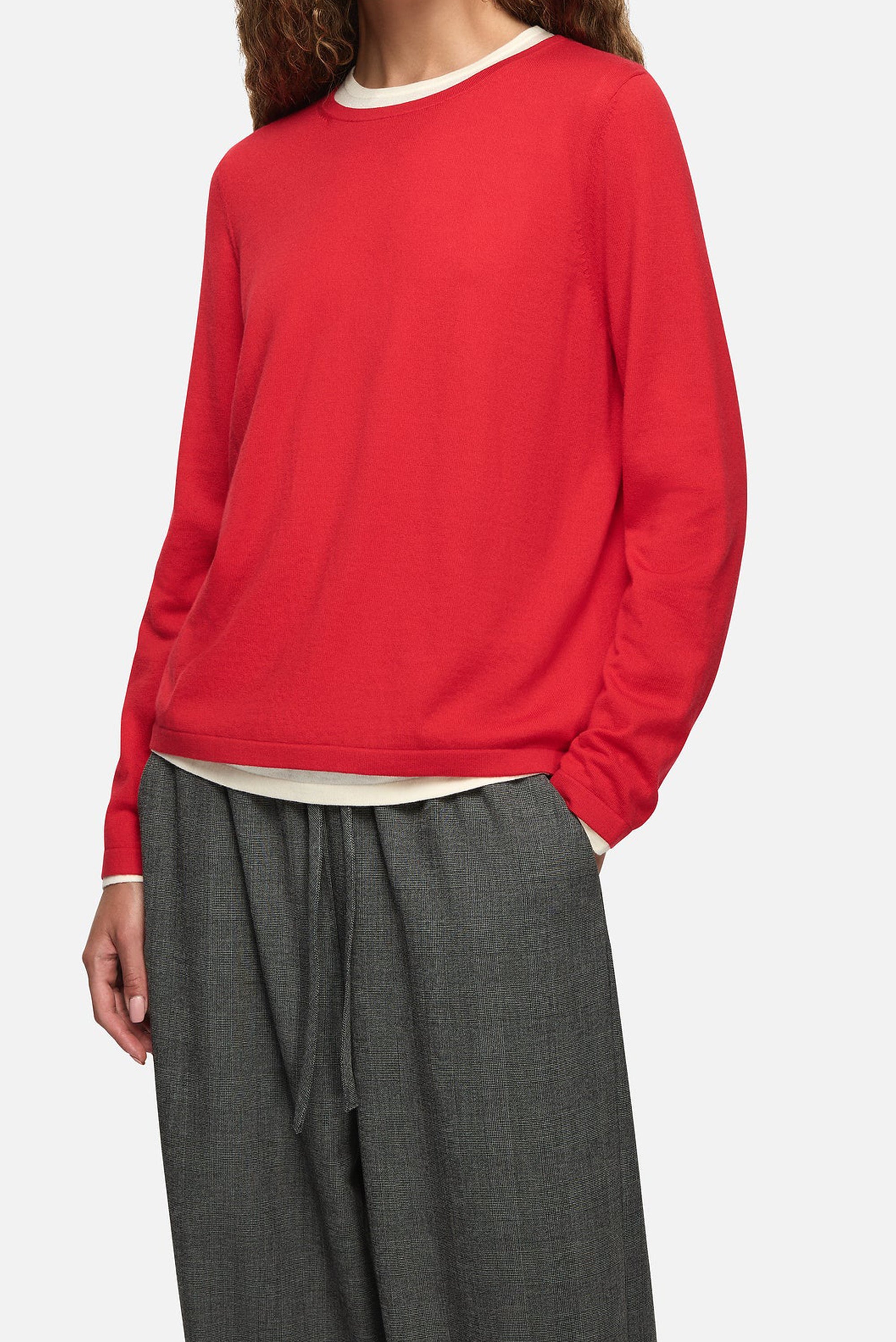Amber Layered Sweater - Red