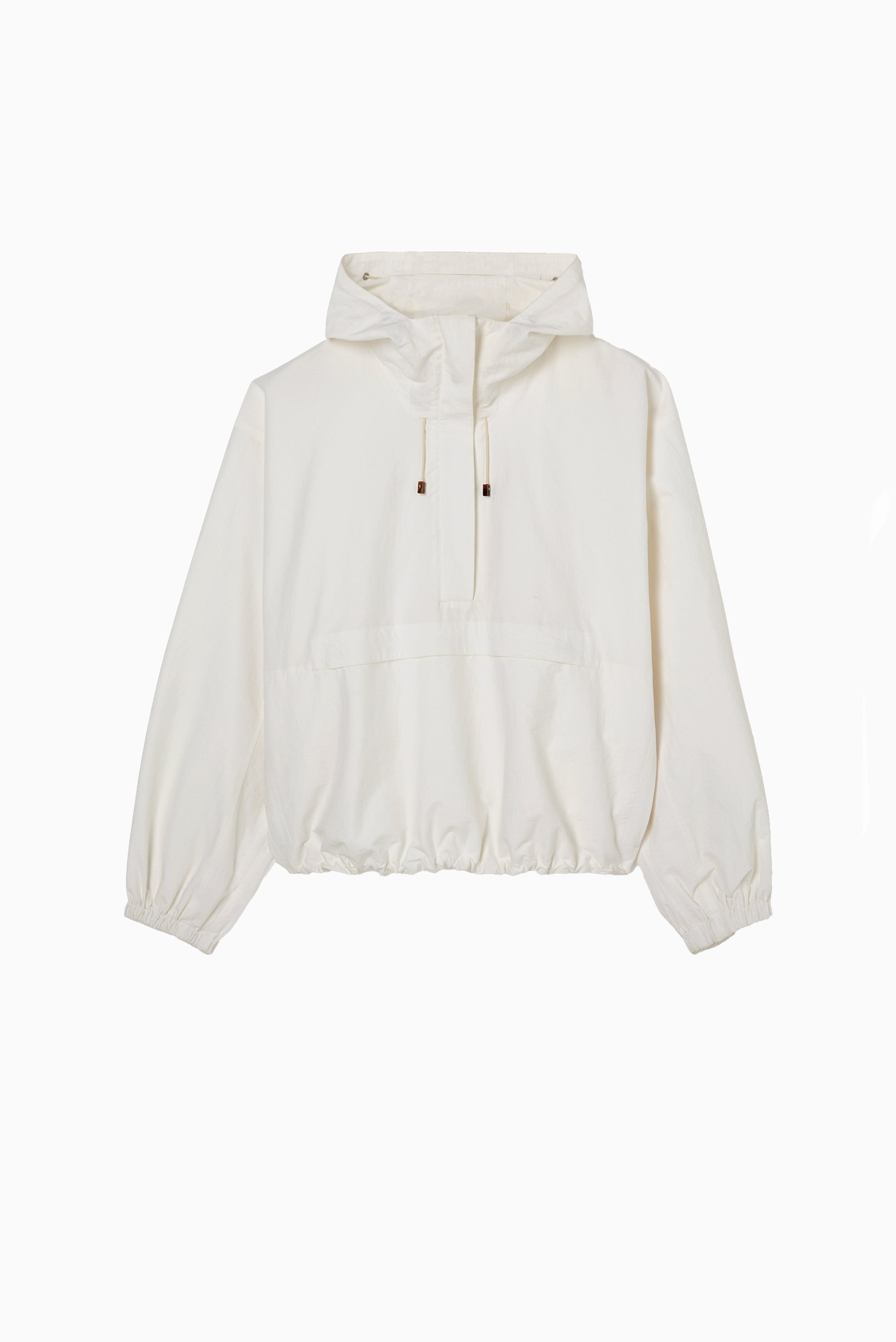Textured Cotton-Blend Anorak - Optic White