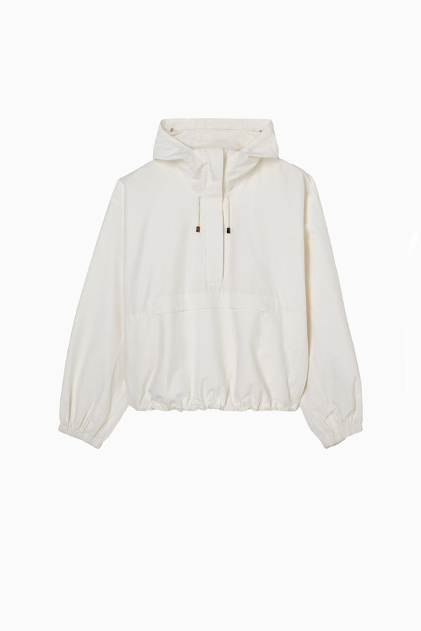 Textured Cotton-Blend Anorak - Optic White