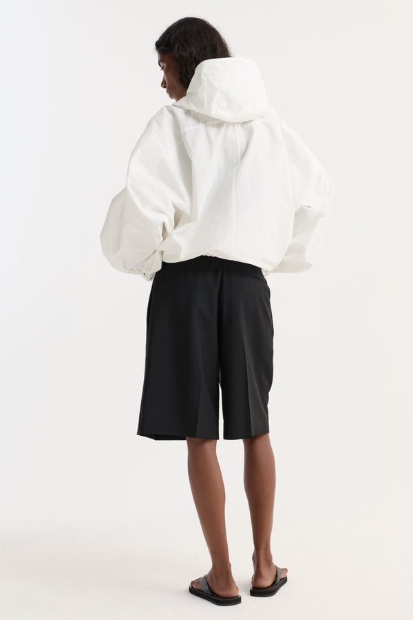 Textured Cotton-Blend Anorak - Optic White
