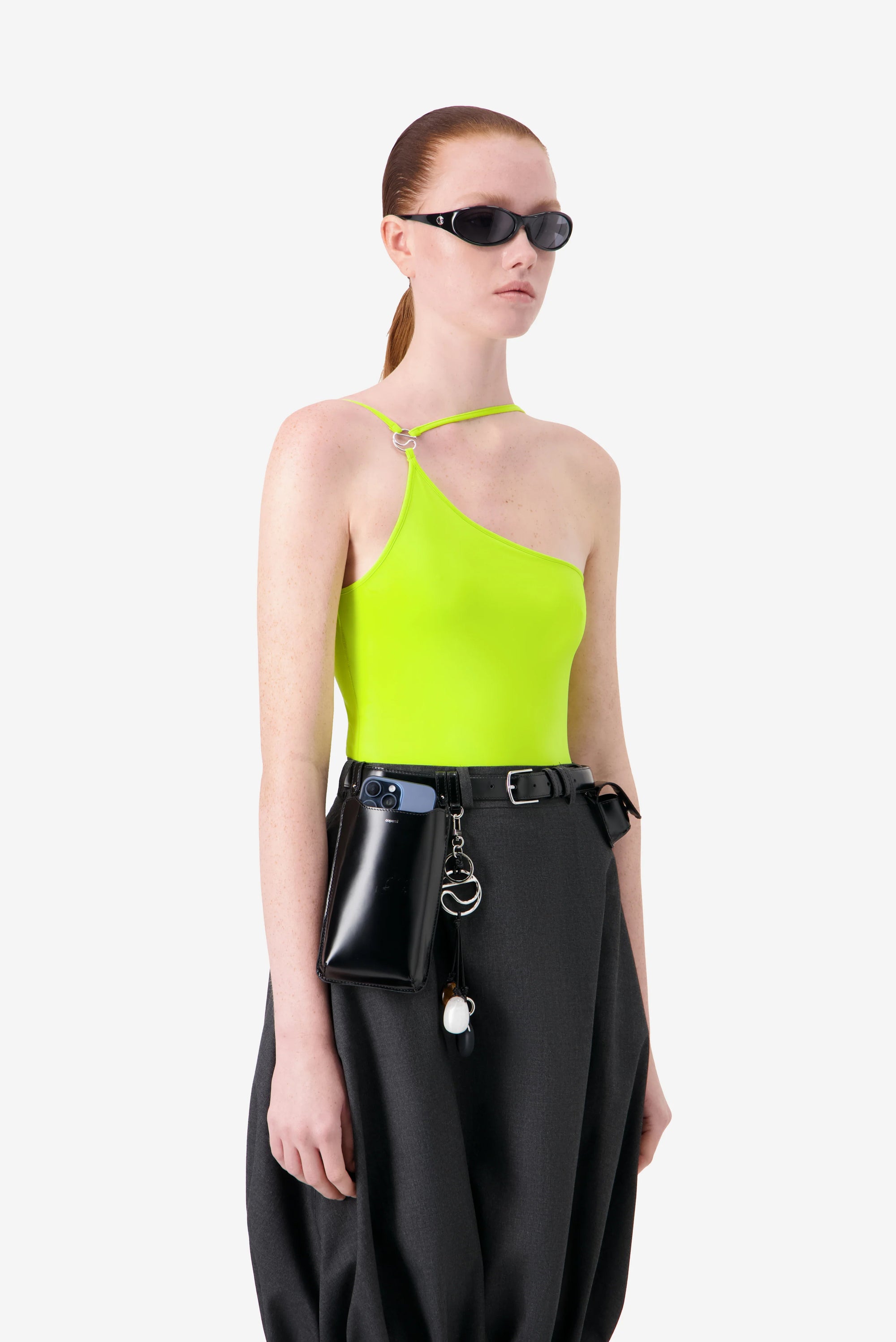 Technical Tailored Balloon Skirt - Black