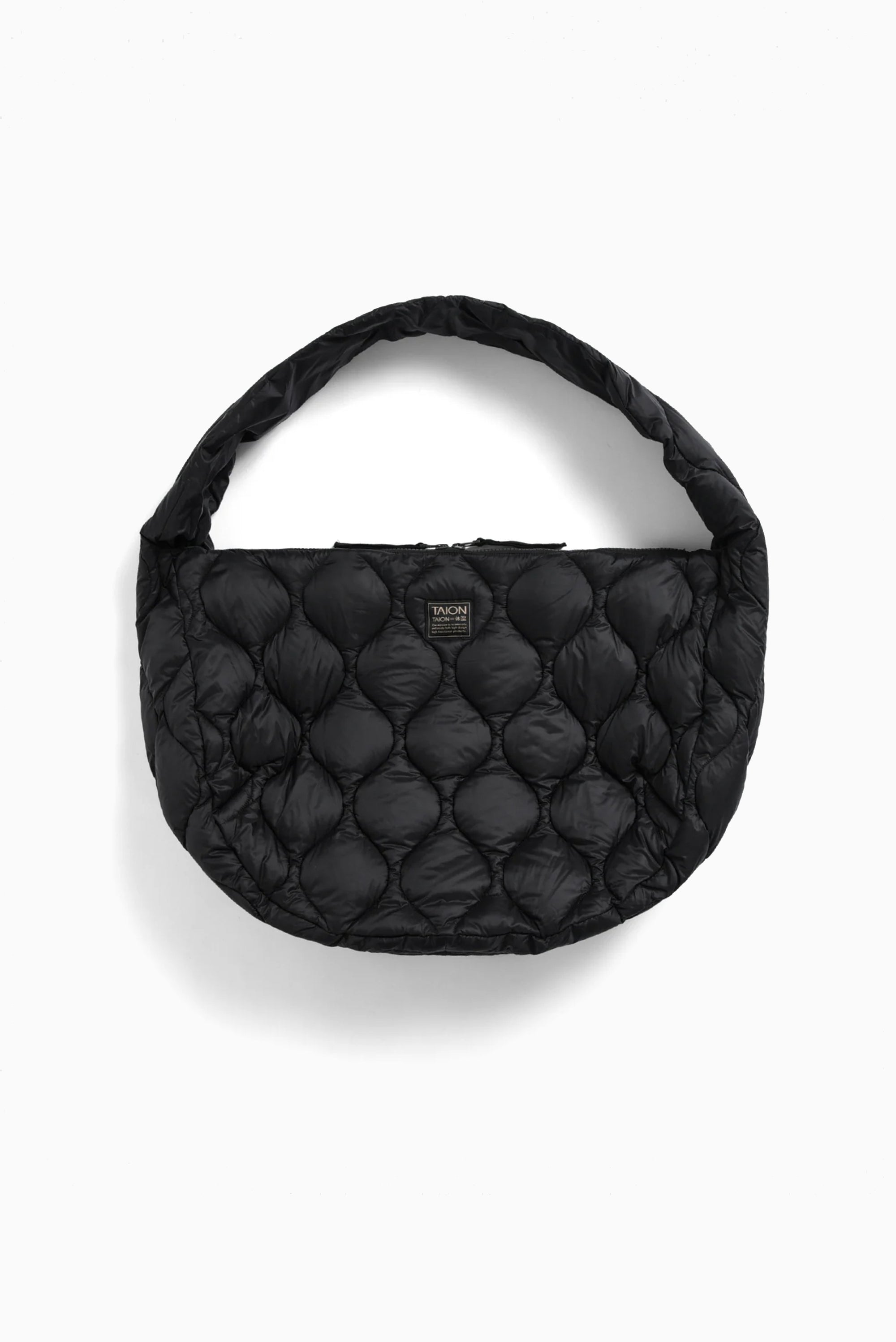 Military Banana Shoulder Down Bag Large - Black