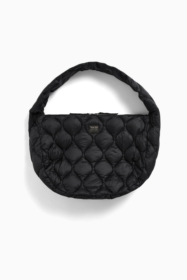 Military Banana Shoulder Down Bag Large - Black