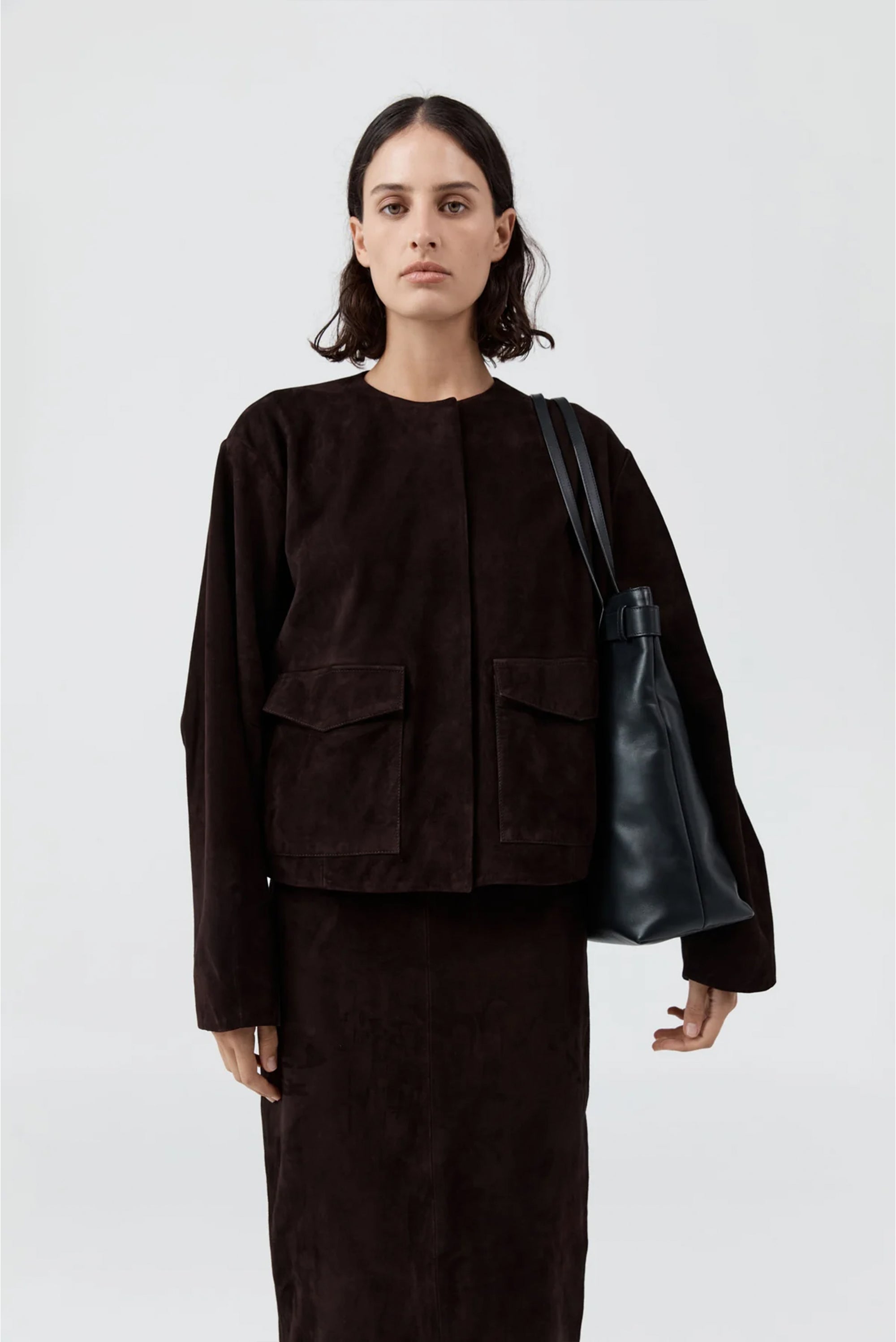 Belt Detail Tote - Black