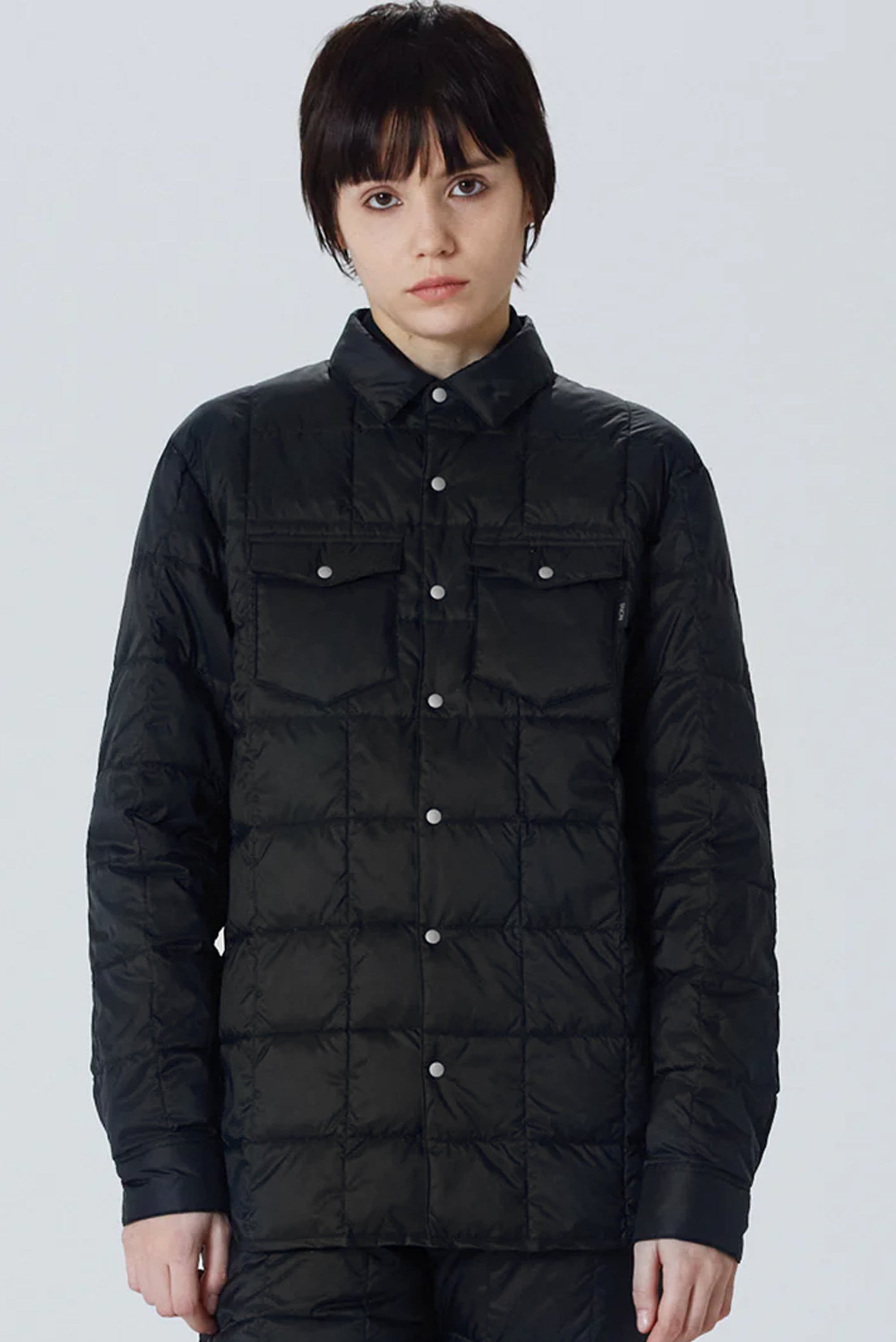 W-Pocket Down Shirt - Black