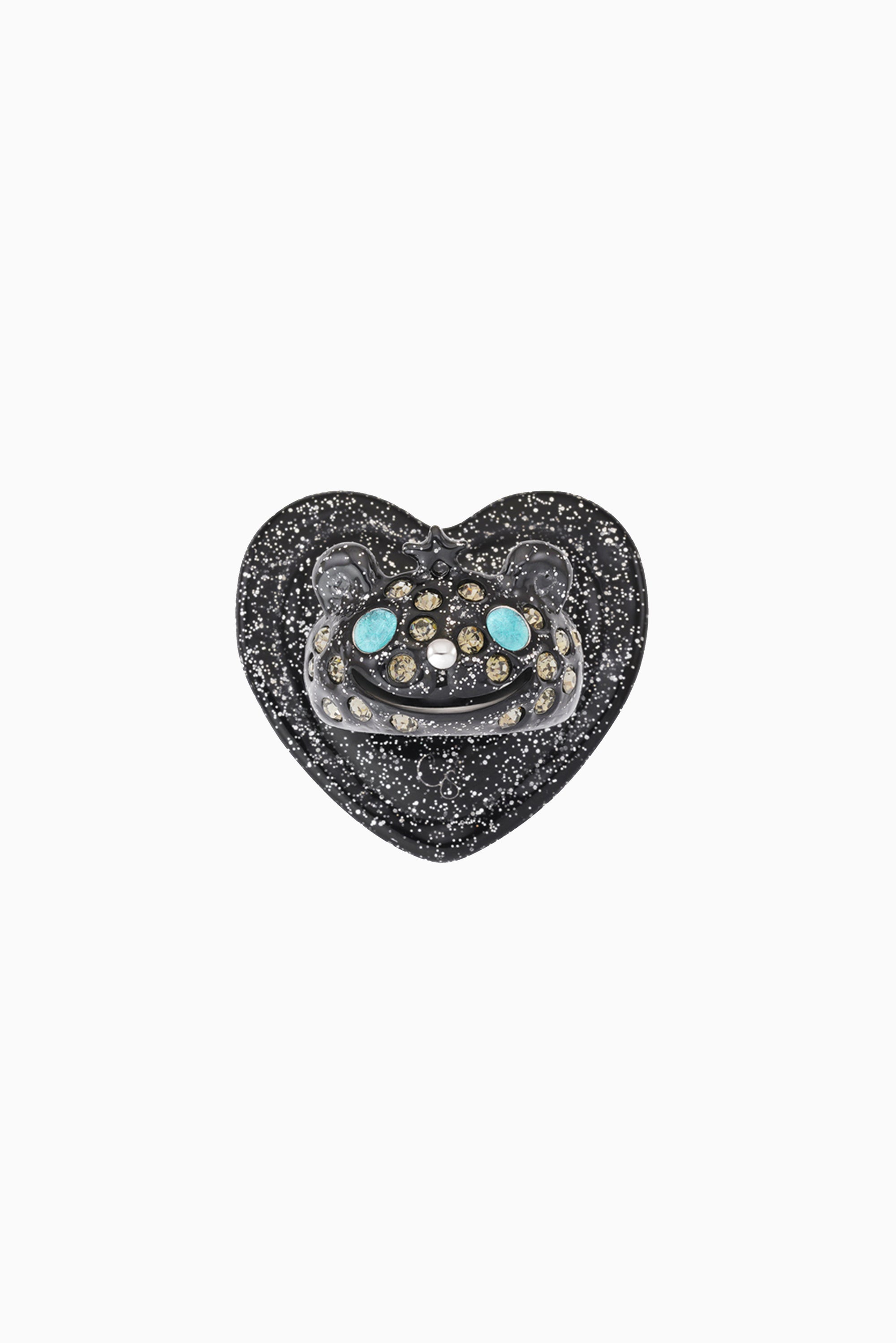 Collina Strada x Stand Oil Princess Bear Grip Ring - Glitter Black