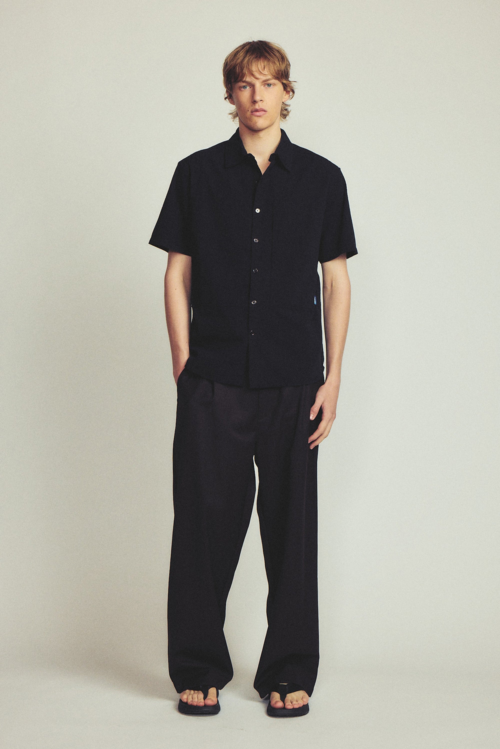 Cliff Short Sleeve Shirt - Black Seer