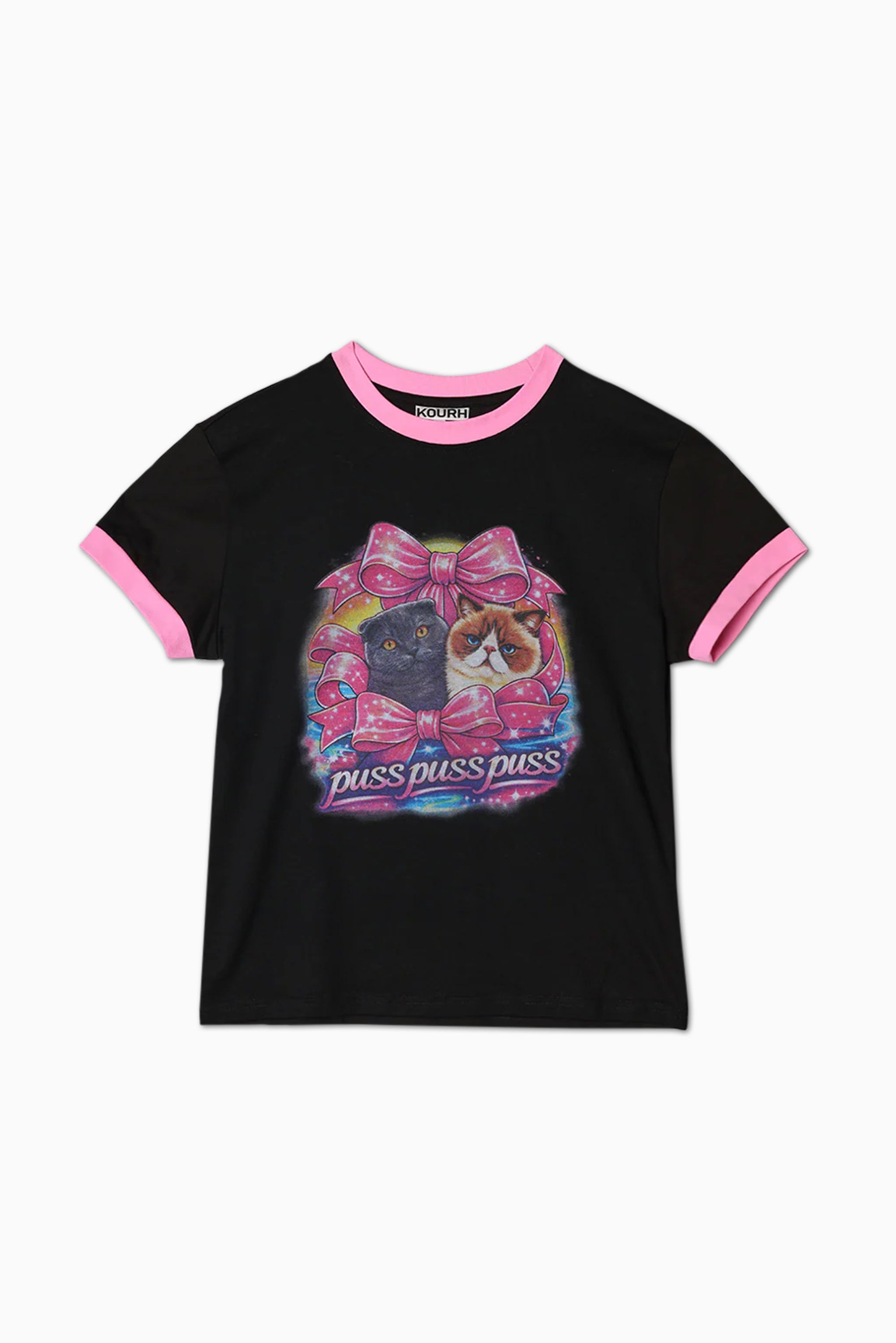 Puss Puss Baby Tee - Black