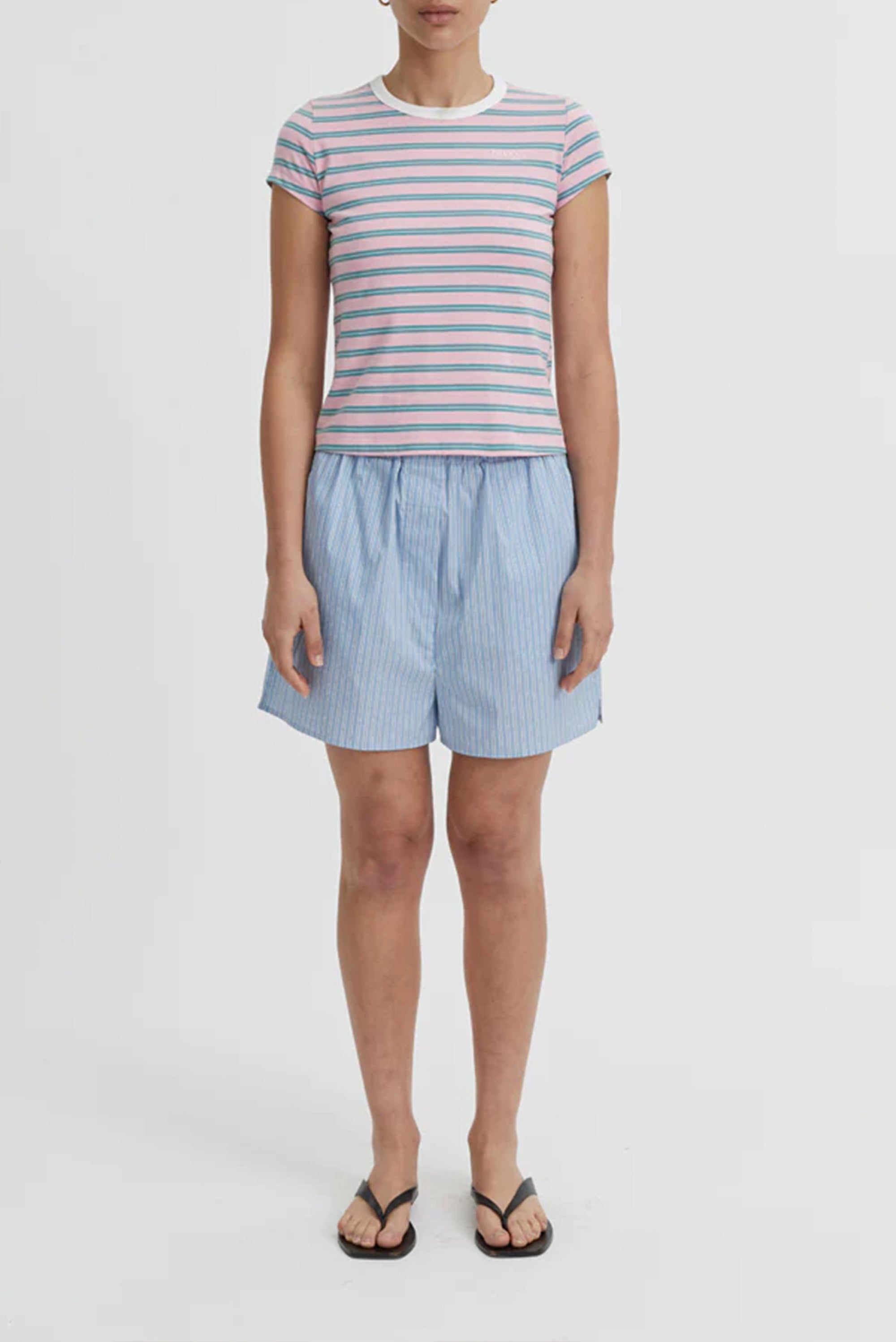 BLANCA Kendra Tee - Pink Stripe