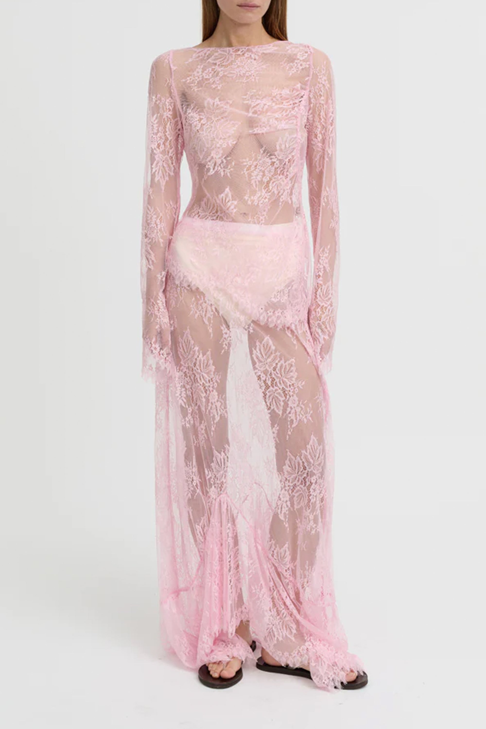 BLANCA Veda Lace Skirt - Pink