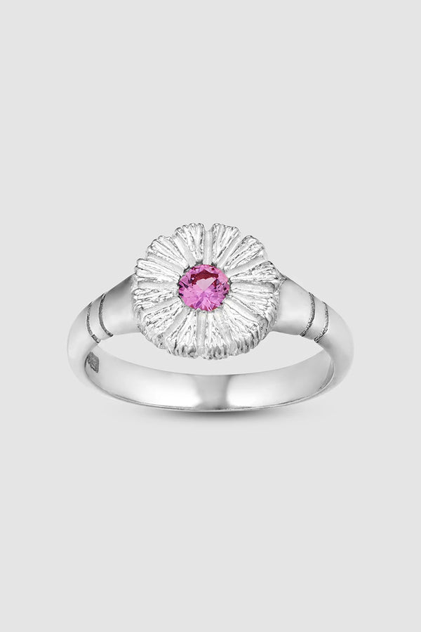 BLEUE BURNHAM Flower Press Ring Silver