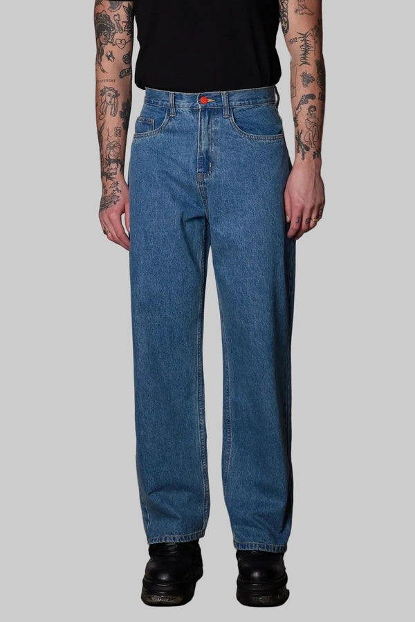 Super Loose - Medium Blue/Tobacco Stitching