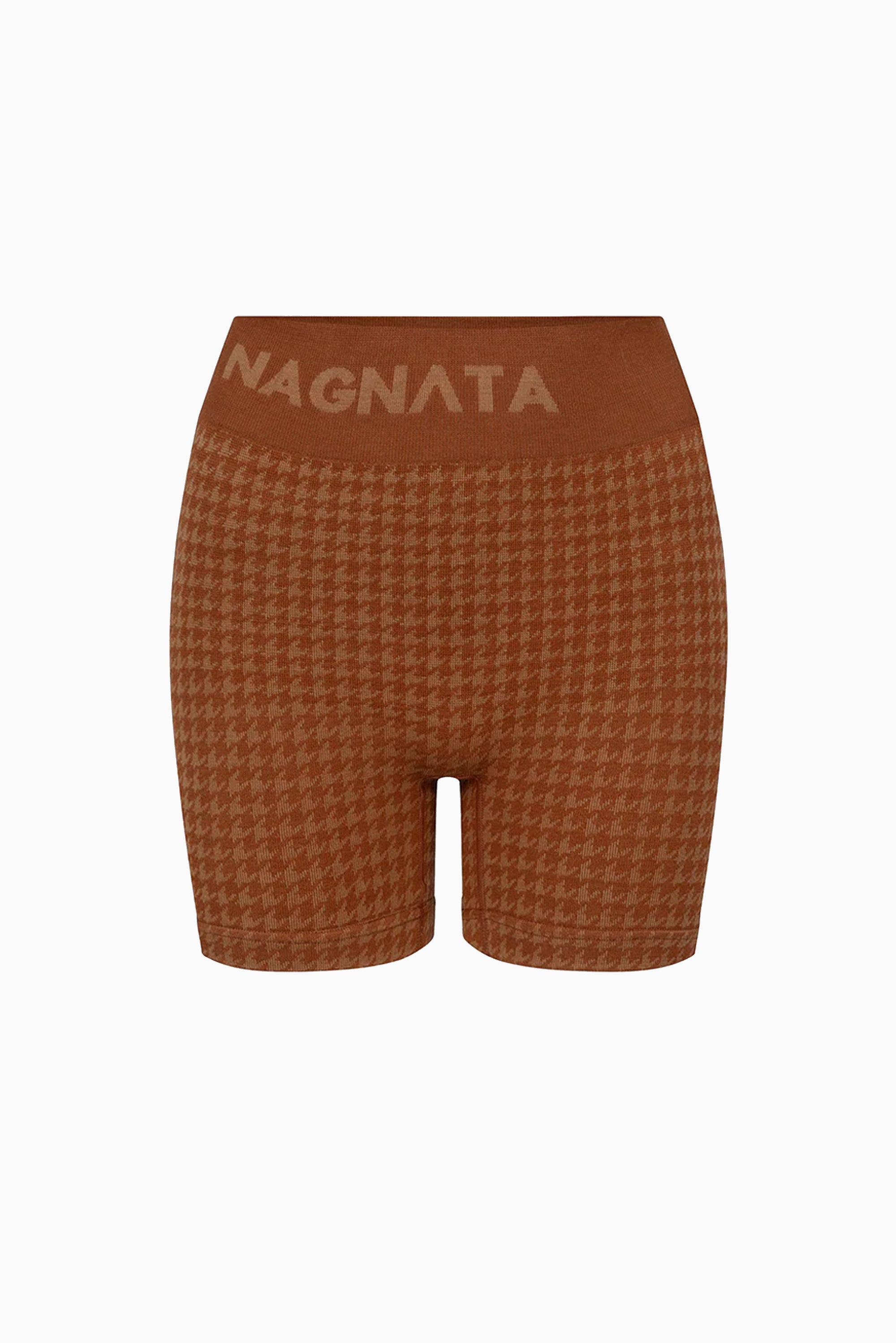 Houndstooth Wool Mini Short - Spice
