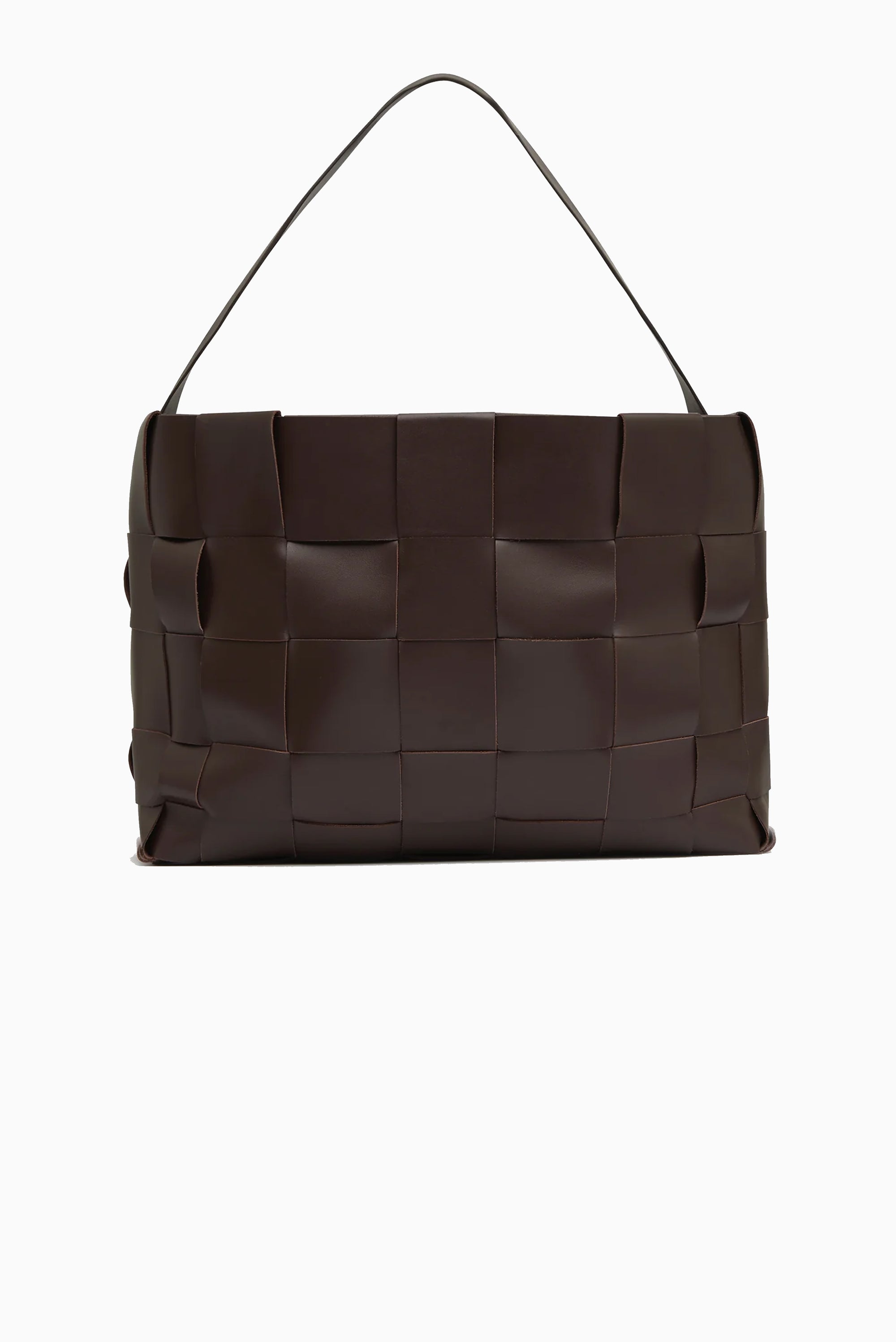 Woven Large Tote - Chocolate