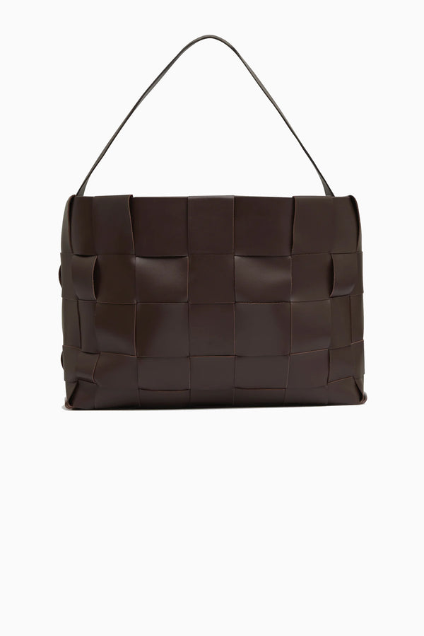 Woven Large Tote - Chocolate
