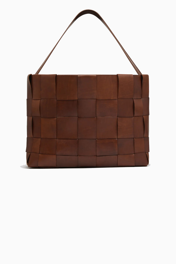Woven Large Tote - Chestnut