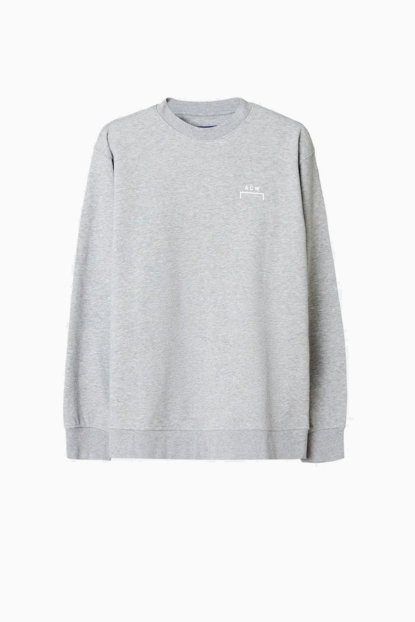 Burcham Logo Crew - Grey Marl