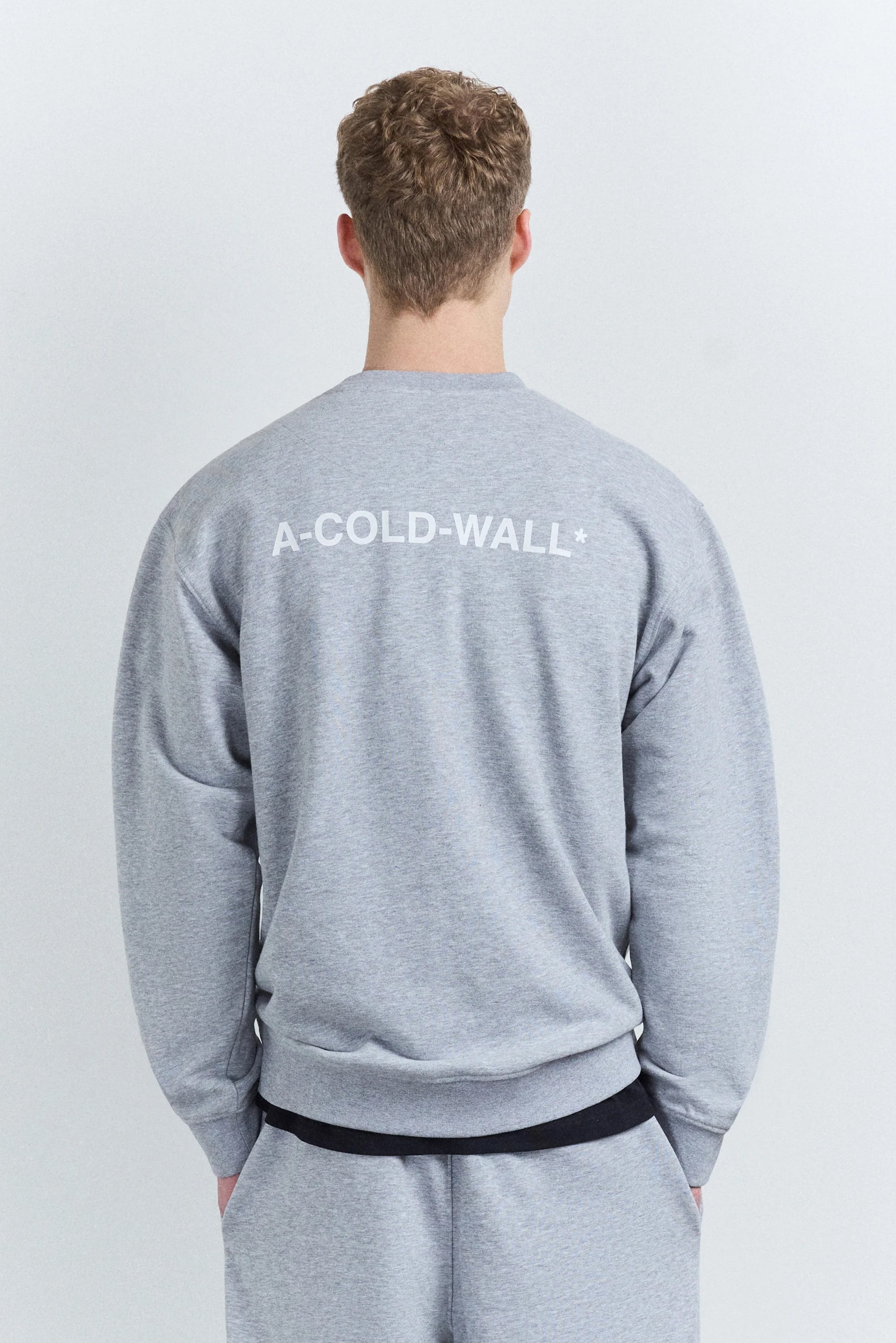 Burcham Logo Crew - Grey Marl