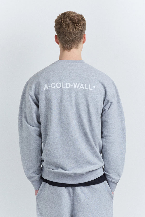 Burcham Logo Crew - Grey Marl