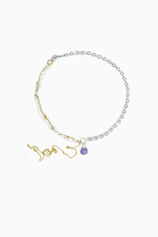 Butterfly Chain Necklace - Amethyst