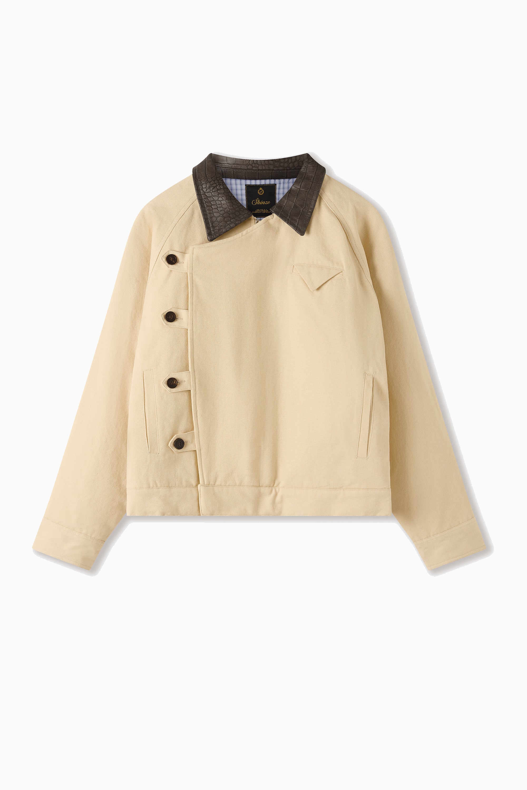 15oz Beige Canvas Workwear Jacket - Beige