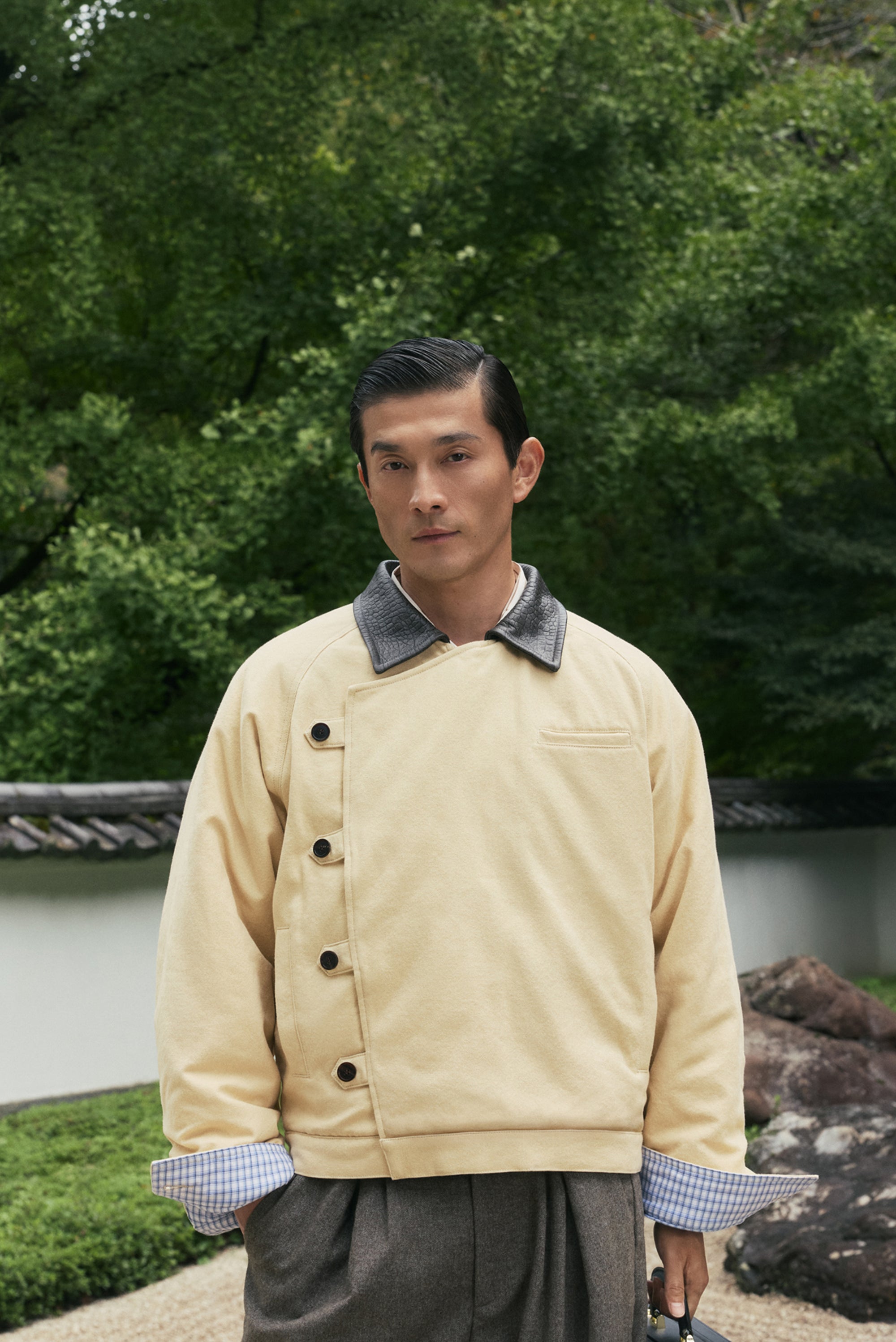 15oz Beige Canvas Workwear Jacket - Beige