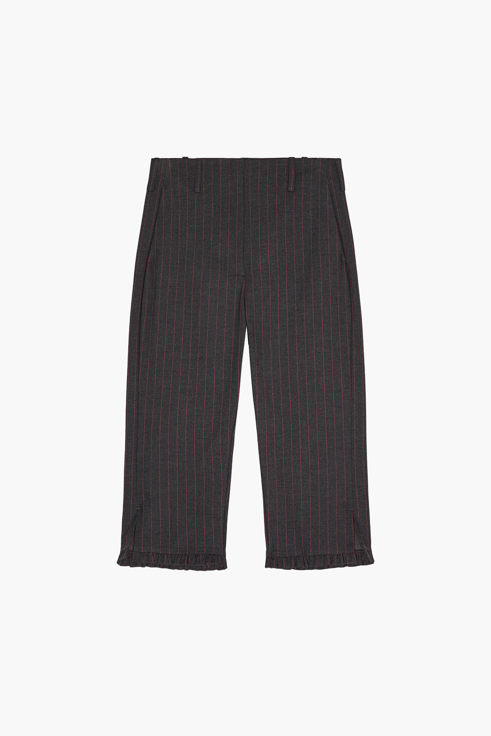 GANNI Stretch Stripe Tailoring Capri Pants - Phantom