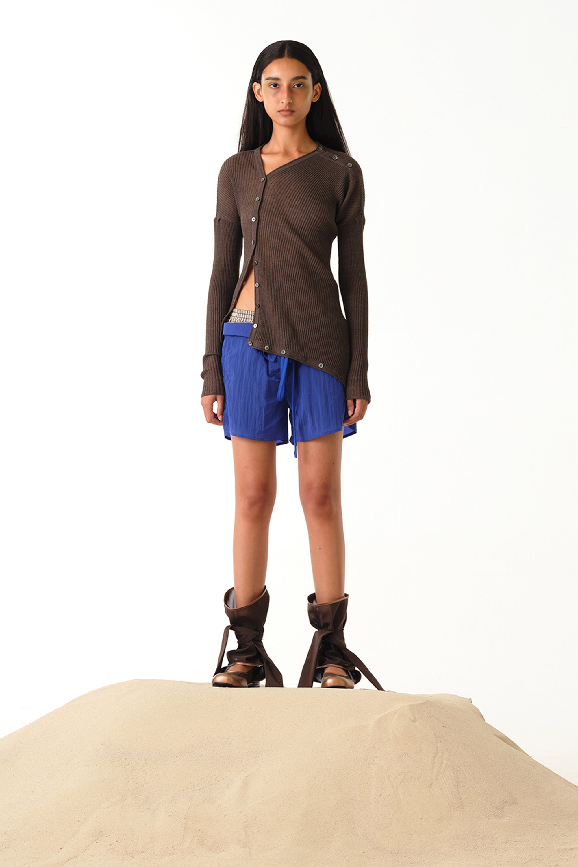 Convertible Drape Cardigan - Green