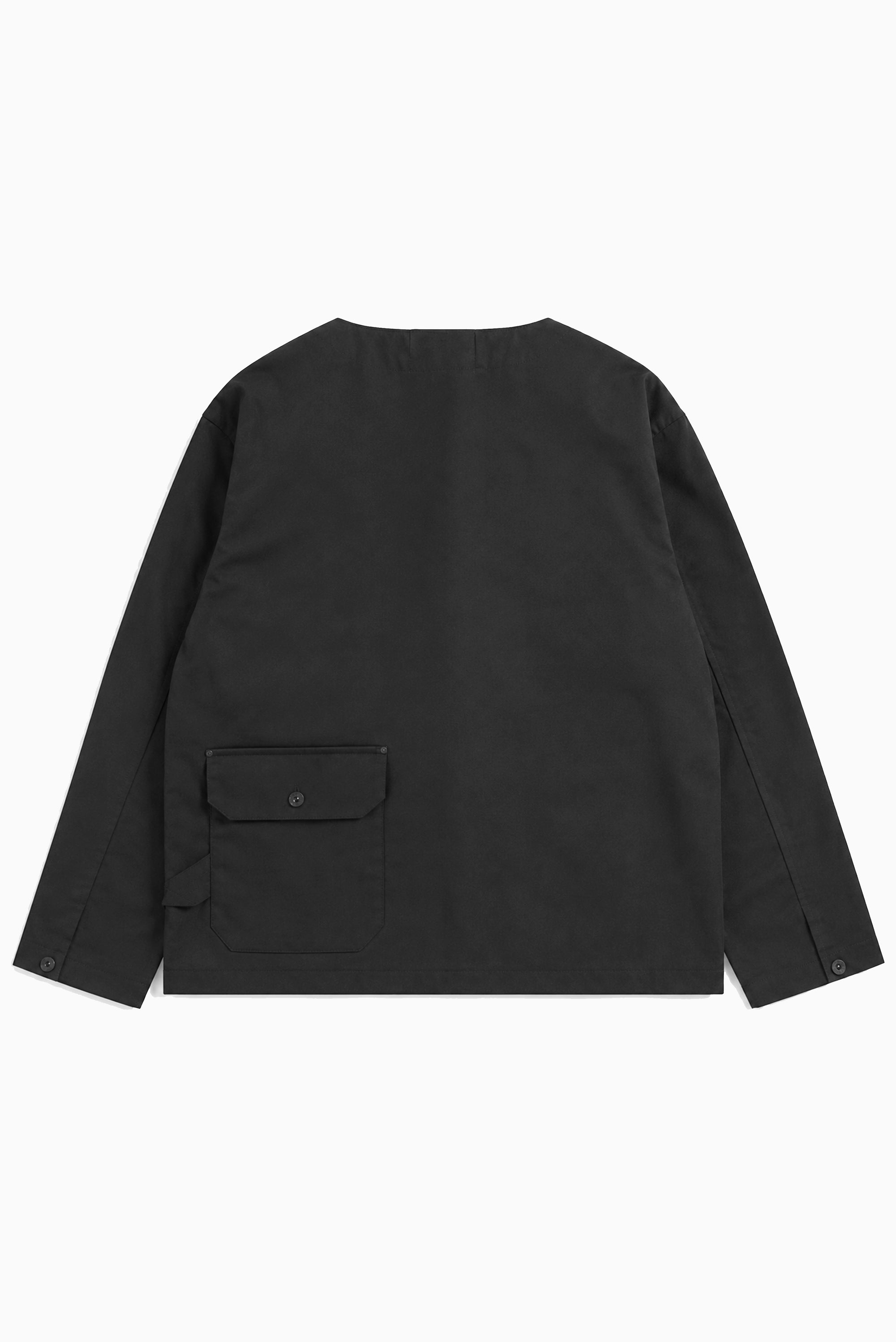 Non-Down Work Button Cardigan - Black