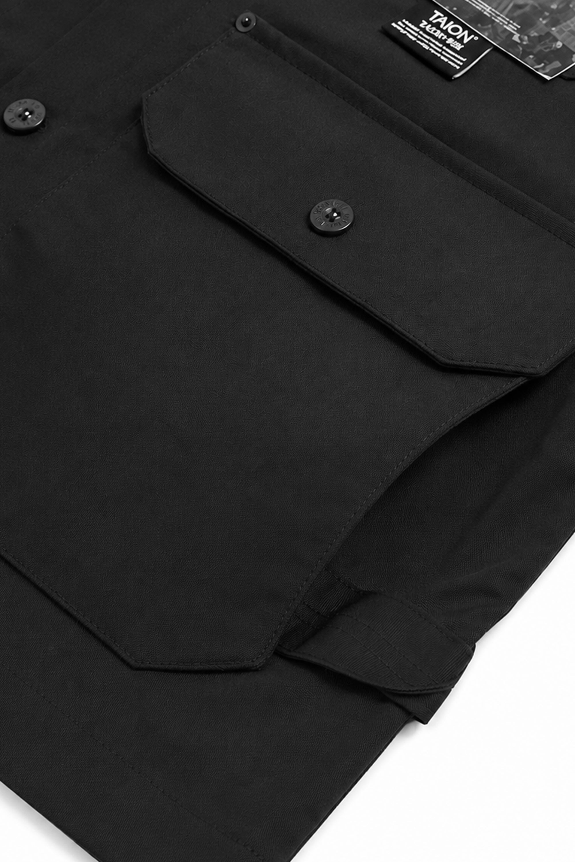 Non-Down Work Button Cardigan - Black