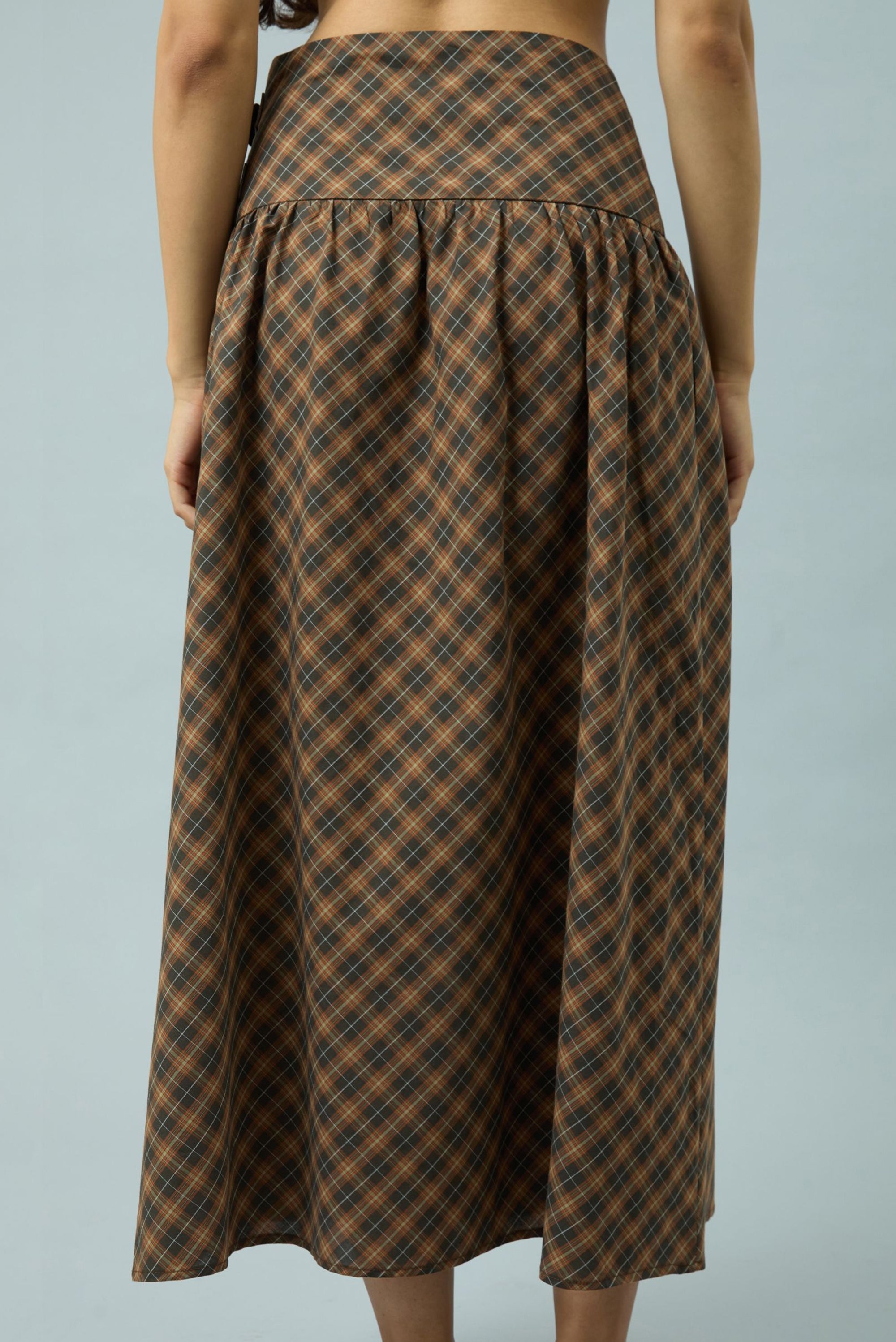 Check Buckle Skirt - Multi Check