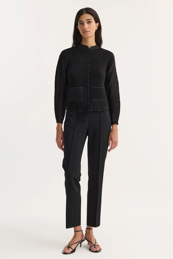 Cigarette Leg Trousers - Black