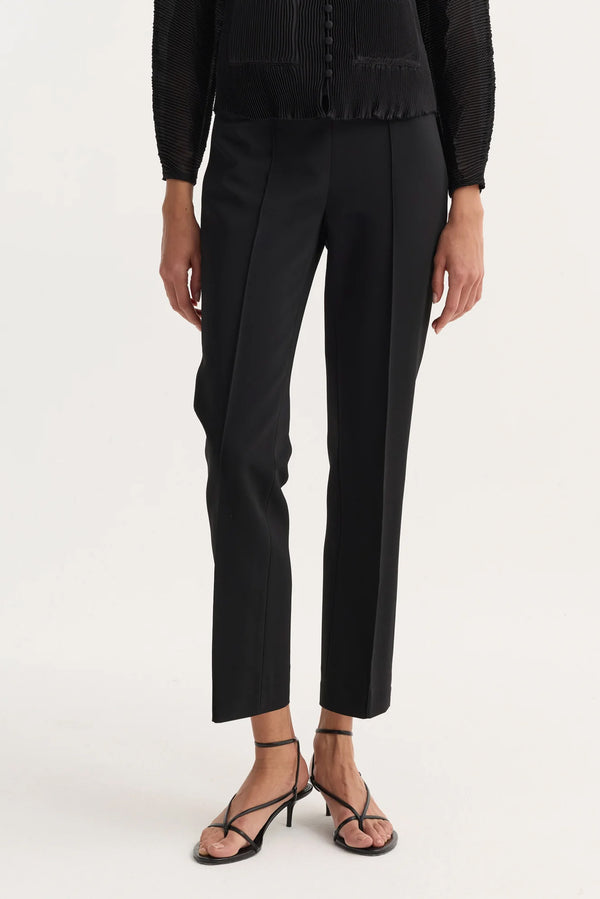 Cigarette Leg Trousers - Black