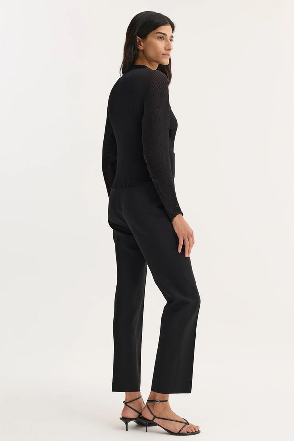 Cigarette Leg Trousers - Black