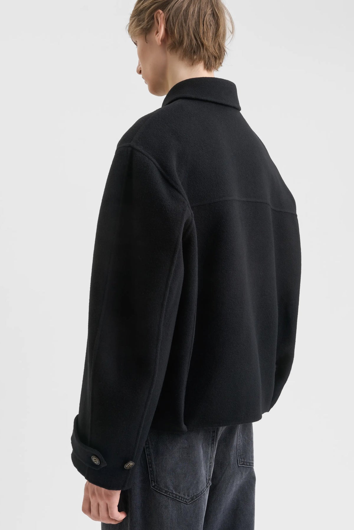 Relaxed Wool Jacket - Black