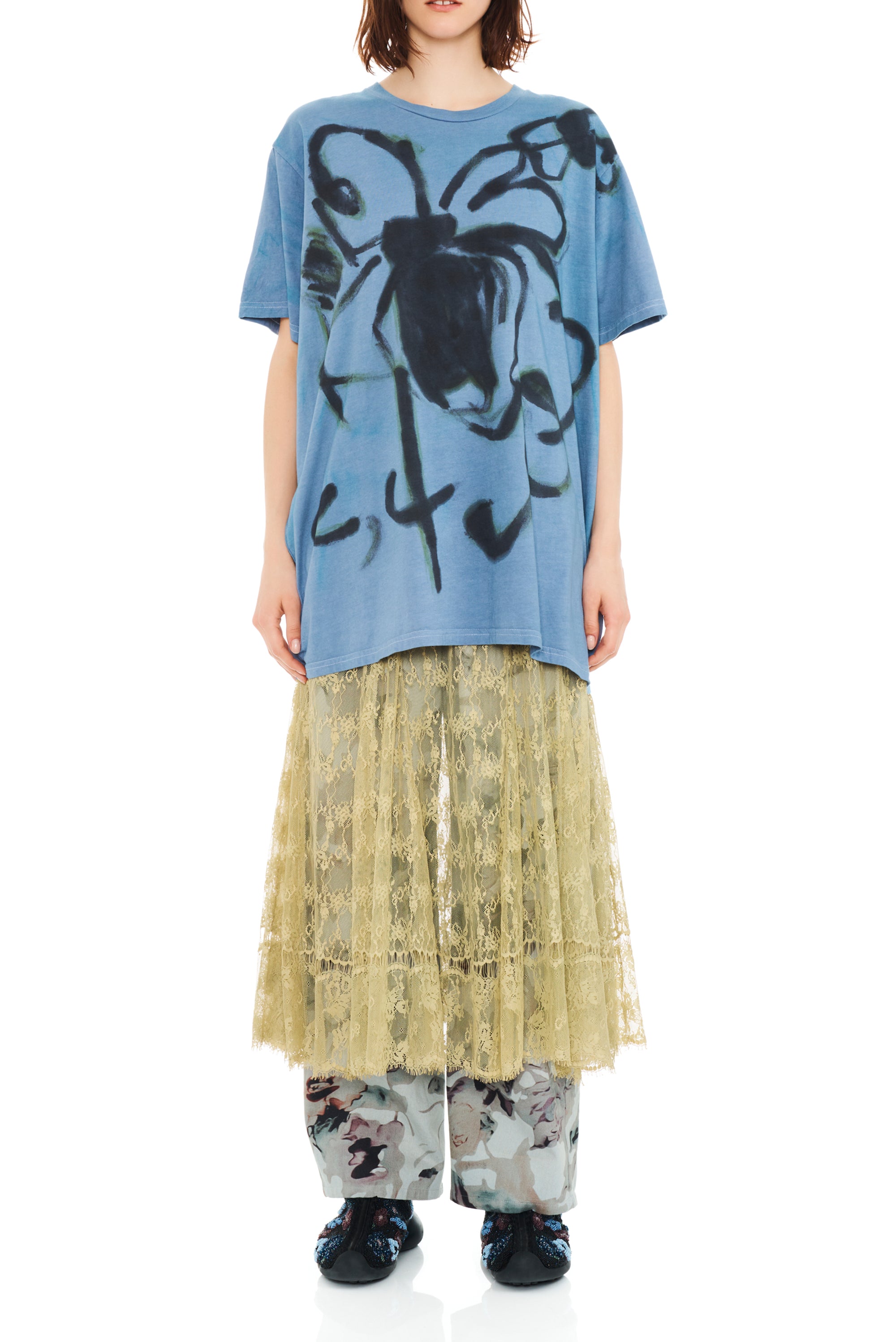 COLLINA STRADA Painted Tee - Navy Bug