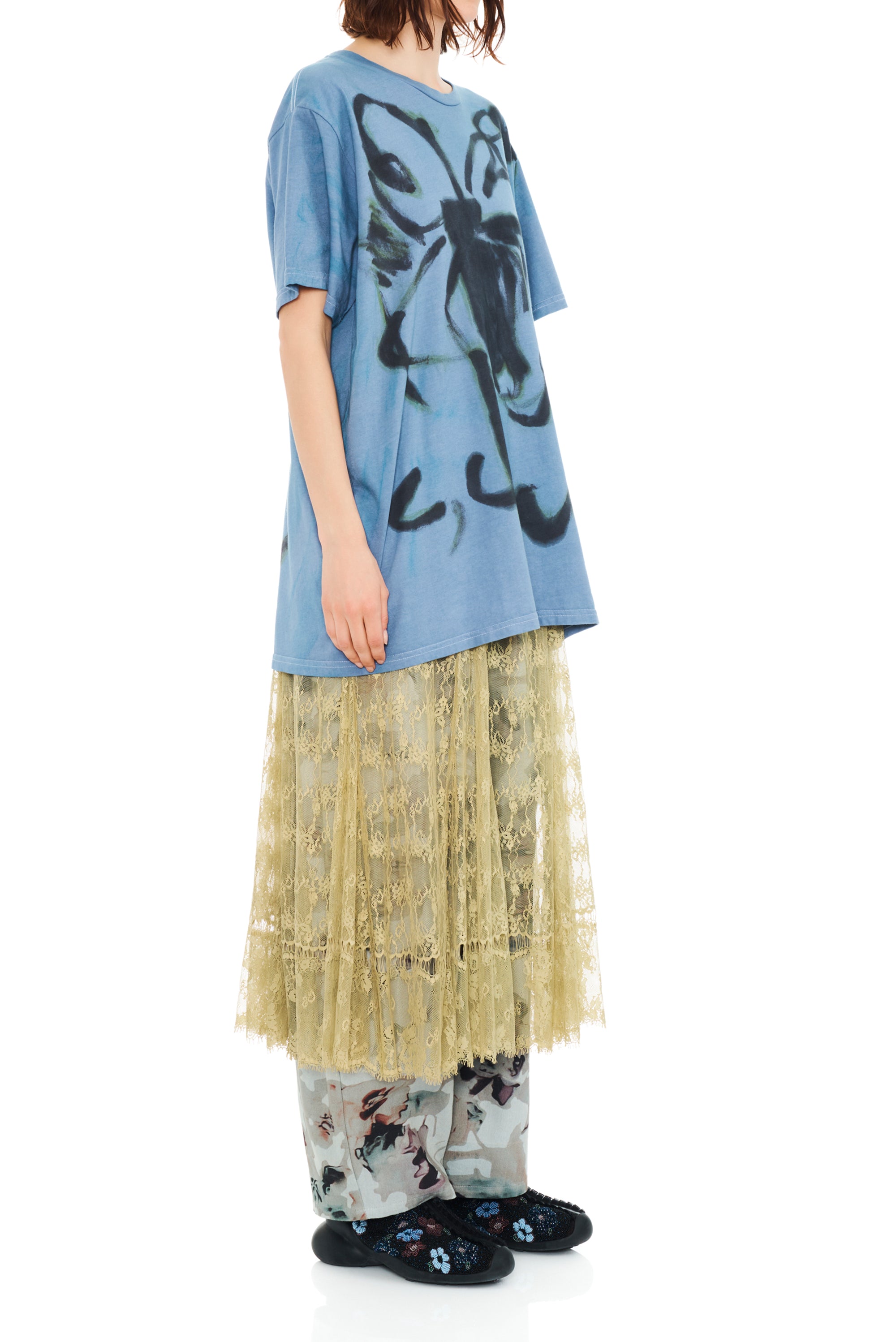 COLLINA STRADA Painted Tee - Navy Bug