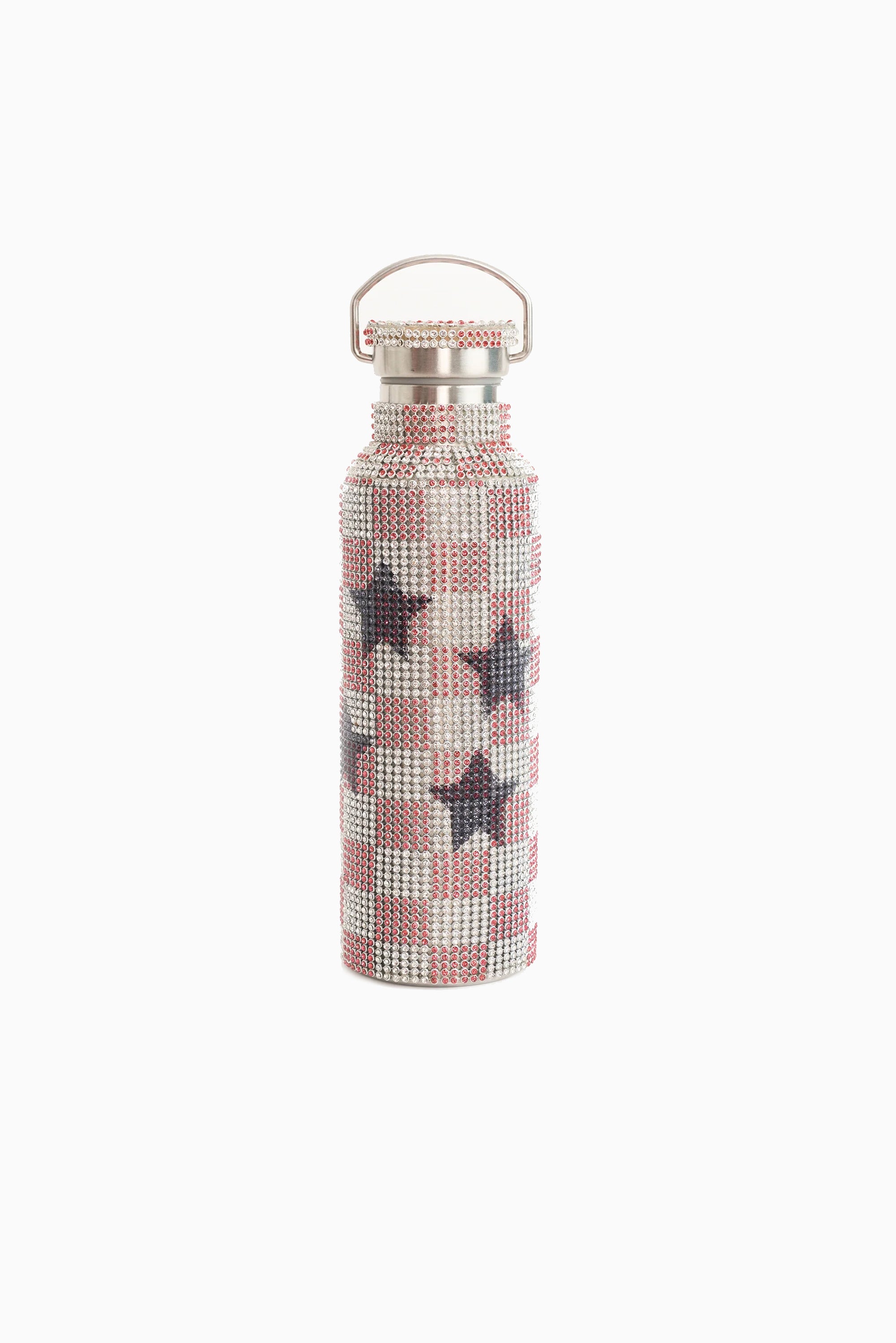 COLLINA STRADA Rhinestone Water Bottle - Pink
