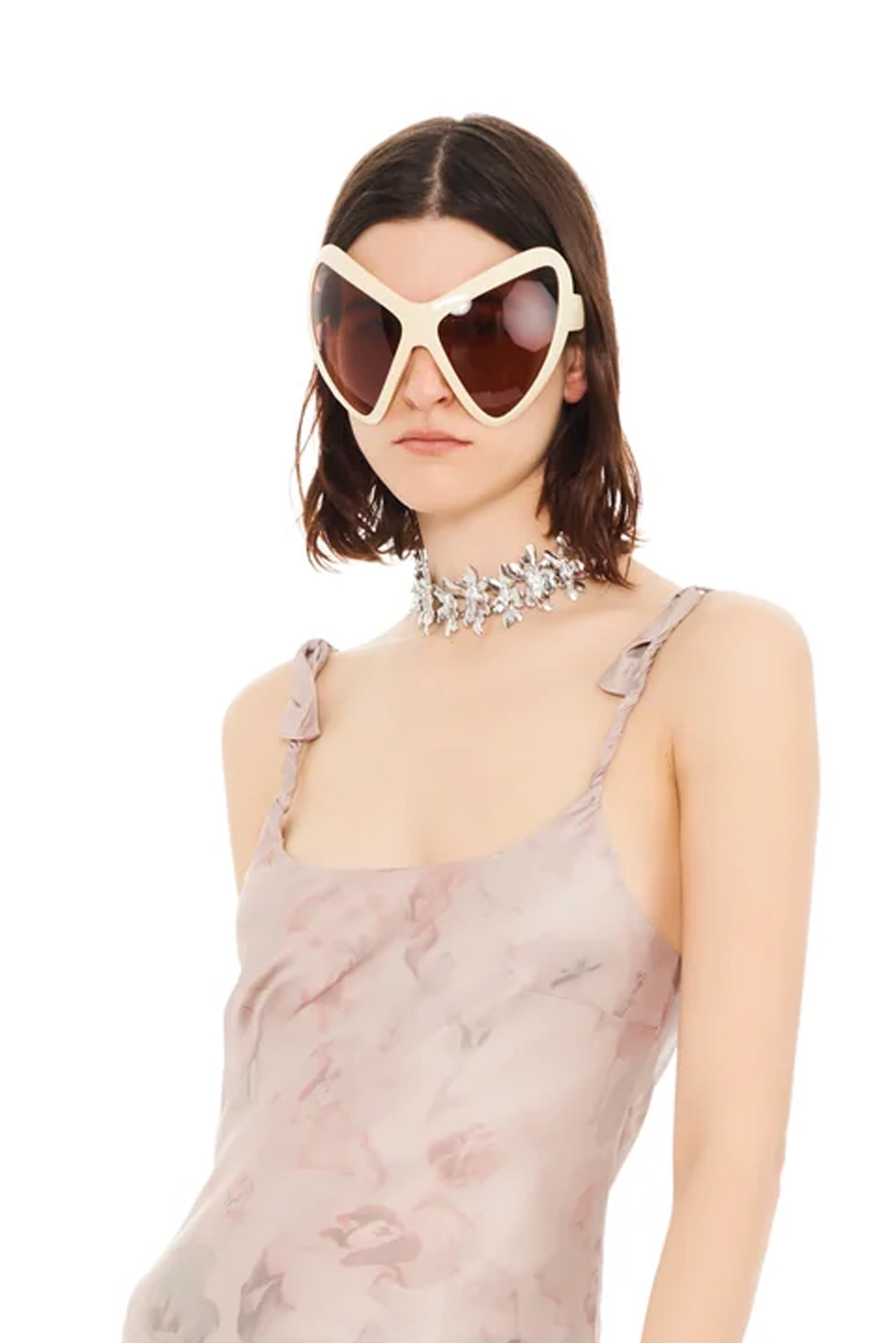 COLLINA STRADA - Mariposa Sunglasses - Cream