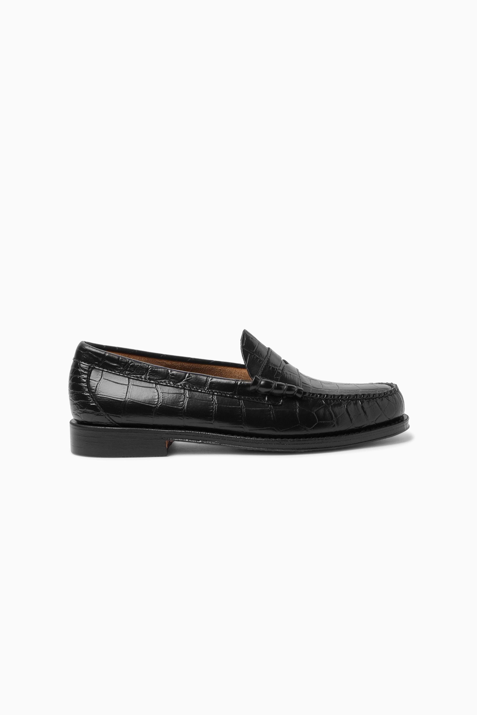 Weejun Heritage Larson Exotic - Crocodile Black Leather