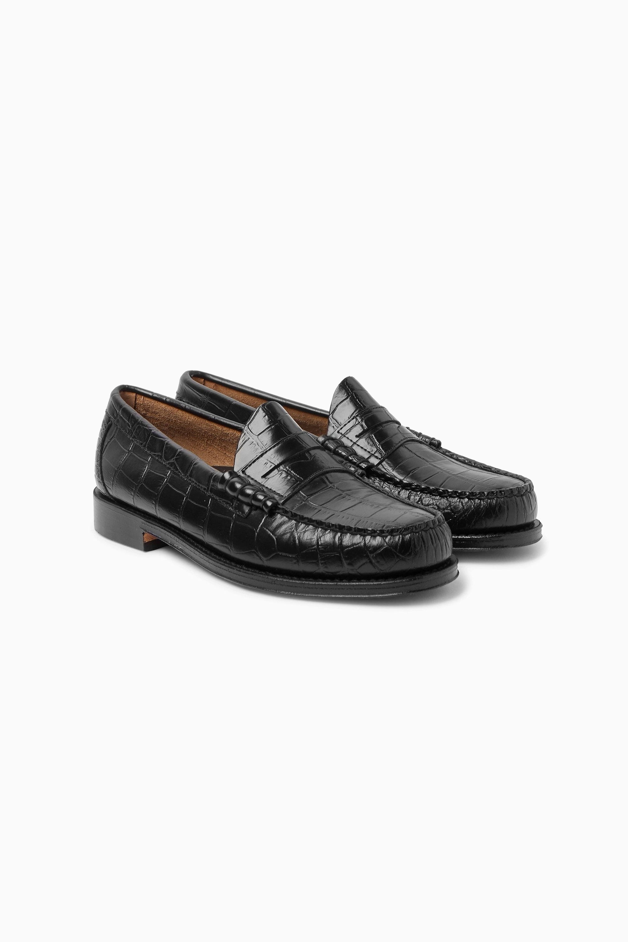 Weejun Heritage Larson Exotic - Crocodile Black Leather